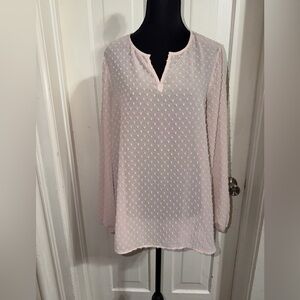 Women’s size medium Ruff Hewn Light Pink Textured Blouse, top, shirt